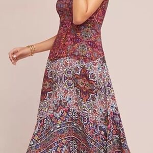 Elegant Multicolor Paisley Maxi Dress